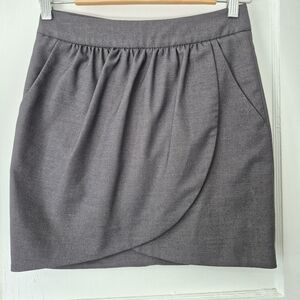 Aritzia Talula Charcoal Grey Tulip Mini Skirt Sz 0